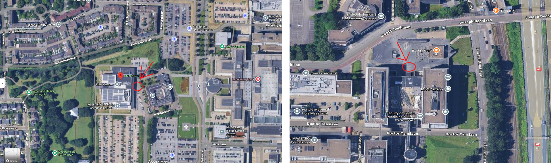 Ingang UM Sports         ---------------------------              Ingang UNS 40